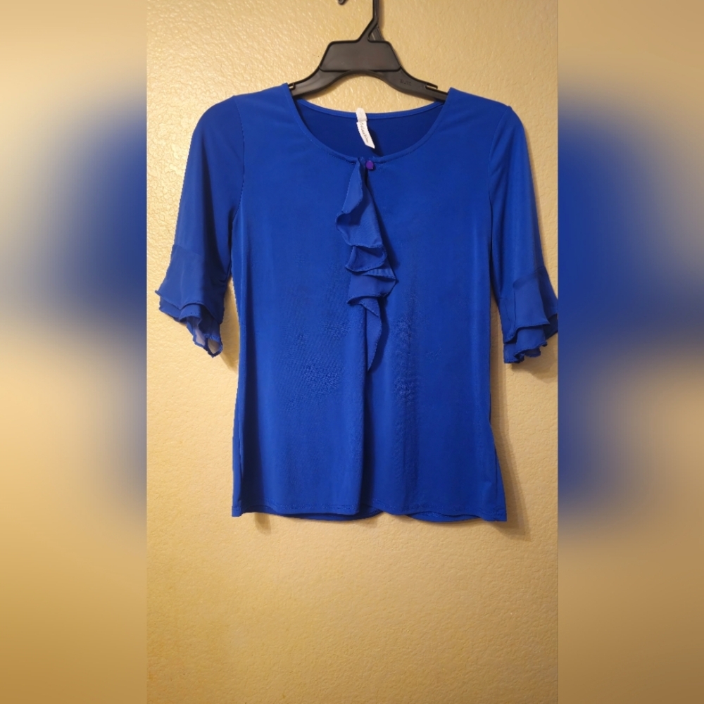 Elegant Blue Women's Top